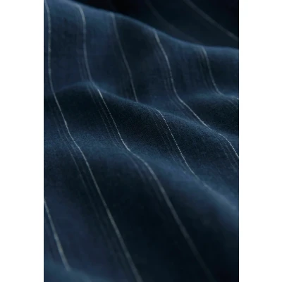 Abbildung von Next Petite FIT RICH WIDE Stoffhose, Damen, Größe: 44, Blue pinstripe