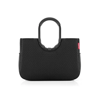 Abbildung von reisenthel loopshopper L mesh black Stabile Tasche mit praktischen Fächern aus recycelten PET Flaschen Charmantes und wasserabweisendes Design