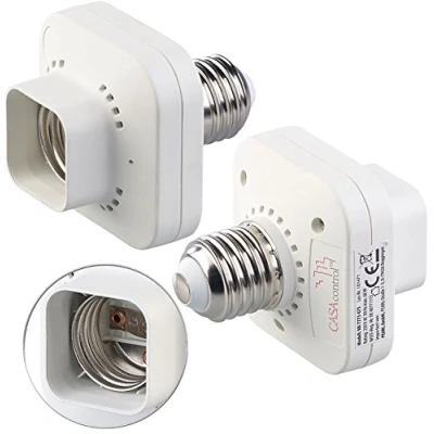 Abbildung von CASAcontrol Zubehör zu Funkschalter Deckenlampe: 2er Set E27 Lampenfassungen für kinetische Funk Schalter KFS 100, 60 W (Funkschalter E27, mit Empfänger)