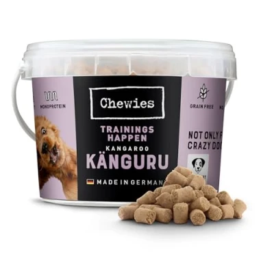 Abbildung von Chewies Trainingshappen Känguru Monoprotein Snack für Hunde 300 g getreidefrei &amp; zuckerfrei Softe Leckerlies fürs Hundetraining hypoallergen