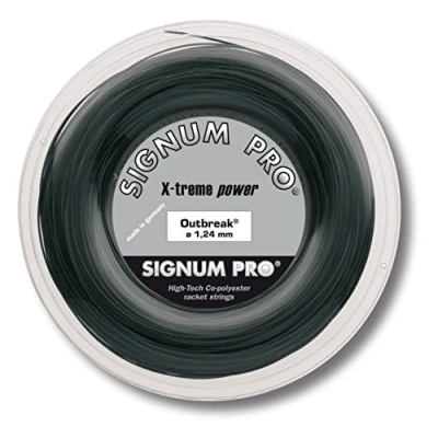 Abbildung von Signum Pro Unisex Erwachsene Outbreak Tennis Saite, schwarz, 1,24 mm x 200 m