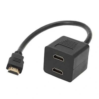 Abbildung von Bolwins E19CS HDMI Splitter 1x2 mit Verstärker, 1080P HDTV Adapter 1x Stecker auf 2X Buchsen, 30cm Kabel für Dual Display Unterstützung