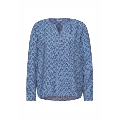 Abbildung von Cecil MIT Minimal Print Bluse, Damen, Größe: XS, Blau