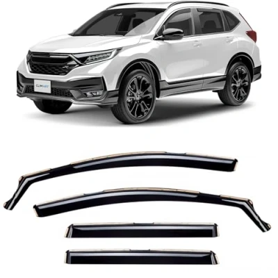 Abbildung von CLIM ART Windabweiser für/kompatible mit Honda CR V 2016 2023 SUV, Autofenster Regenschutz, Regenabweiser, Integrierte Deflektoren, 4 Stück