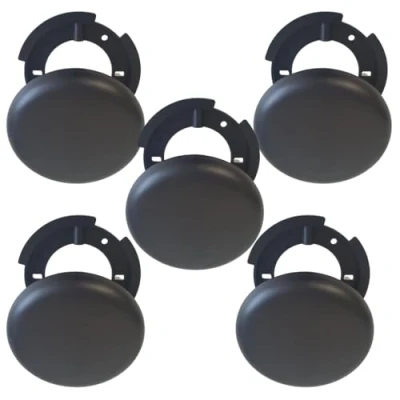 Abbildung von Lampen Abzweigdosen, Abdeckdose, Verteilerdose,Baldachin weiß, superflach, Ø 100m / 130mm, Höhe 1,5 cm (5x 130mm schwarz)