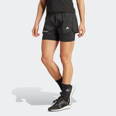 Abbildung von adidas Performance ULTI 2IN1 kurze Sporthose, Damen, Größe: XL, Black