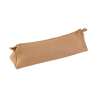 Abbildung von Clairefontaine 8302C Schlampermäppchen (aus echtem Leder, 21 x 6 6cm) 1 Stück natur