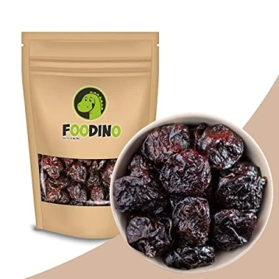 Abbildung von Pflaumen getrocknet naturbelassen ungezuckert ungeschwefelt unbehandelt entsteint ungesüßt Trockenpflaumen ohne Zucker Stein 500g 5kg wiederverschließbar Premium Qualität FOODINO (2,5kg)