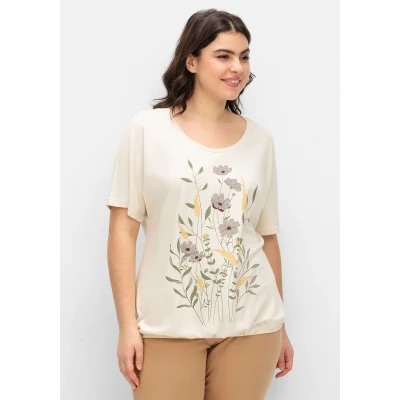 Abbildung von Sheego Tshirt print, Damen, Größe: 44, Champagner