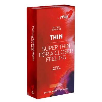 Abbildung von RFSU Thin, 30 dünne Kondome, 53mm Breite, Silikonöl (30 Kondome) St