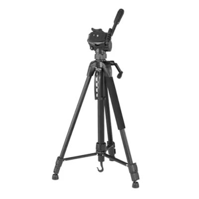 Abbildung von Hama Stativ Kamera &quot;Action 153 3D&quot; (Leichtes Fotostativ inkl. Handy Halterung, Tripod mit 60 153cm Höhe, Dreibeinstativ 3 Wege Kopf, Spiegelreflexkamera passend für Videokamera) schwarz