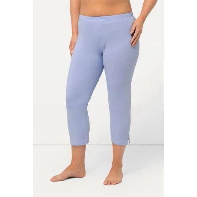 Abbildung von Ulla Popken RÖSSEN BIS Capri Klassische 7/8 IN UNI Enganliegende Leggings Hosen, Damen, Größe: 50/52, Sky blue