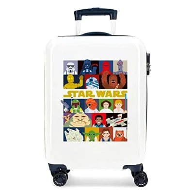Abbildung von Star wars The Child Characters Maleta de Cabina Blanco 38x55x20 cms Rígida ABS Cierre combinación Lateral 34L 2 kgs 4 Ruedas Dobles Equipaje Mano