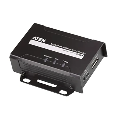 Abbildung von Aten DisplayPort HDBaseT Lite Empfänger (4K bei 40 m 1080p 70 m), 4096 x 2160 Pixel, AV Receiver, m, Verkabelt, Schwarz, HDCP