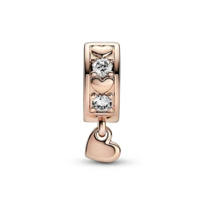 Abbildung von Pandora Bead Clip Funkelnde Herzen 782253C01 rosévergoldet