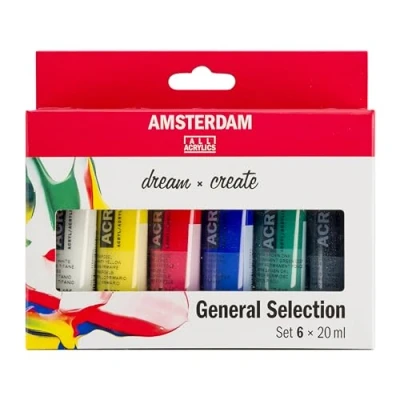 Abbildung von Amsterdam Standard Series acrylic paint general selection set 6 x