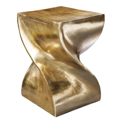 Abbildung von riess ambiente Beistelltisch TWIST 30cm gold, Hocker · Metall Modern Design poliert