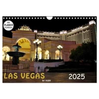 Abbildung von LAS VEGAS by night (Wandkalender 2025 DIN A4 quer), CALVENDO Monatskalender