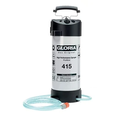 Abbildung von GLORIA Type 415, Handgartenspritzer, 10 l, 13,7 Schwarz, Weiß, Edelstahl, 6 bar