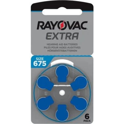 Abbildung von Rayovac 6 Hörgerätebatterien Nr. 675 Zink Air Extra Advanced 640 mAh 6er Blister (Nr. Blister, 1x)