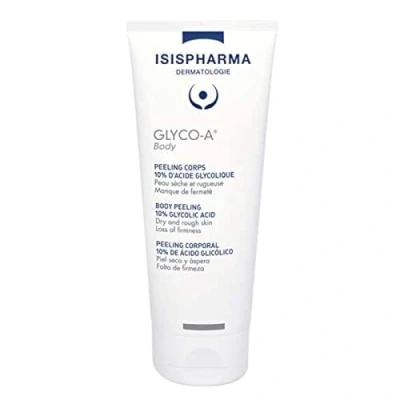 Abbildung von ISISPHARMA GLYCO A BODY Peelingcreme für weiche, feuchtigkeitsspendende und straffende Haut Glykolsäure, Sheabutter pflanzliches Squalan Trockene raue Frankreich