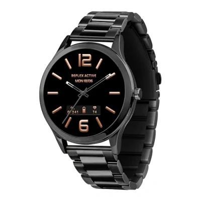 Abbildung von Reflex Active Series 31 Amoled Smart Calling Watch für Damen Herren mit Bluetooth, 1,19 Zoll, Fitness Tracker, Blutsauerstoff, Herzfrequenzüberwachung und Edelstahl Armband, kompatibel Android IOS