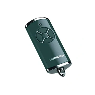 Abbildung von Hörmann Handsender HSE 4 BS (Frequenz 868 MHz, Hochglanz Anthrazit, Garagentorantrieb mit Chrom Kappen, Batterien, Maße 28x70x14 mm, inkl. Schlüsselring) 4511573