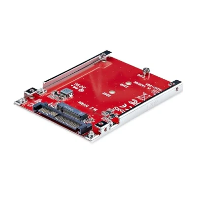 Abbildung von StarTech.com M.2 auf U.3 Adapter für NVMe SSDs, PCIe Laufwerk zu 2,5 Zoll (SFF TA 1001) Host Adapter/Konverter, SSD Gehäuse mit U3 Anschluss, TAA konform (1M25 M2 ADAPTER)