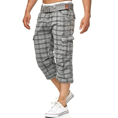 Abbildung von Indicode Jeans MIT GÜRTEL Nicolas Shorts, Herren, Größe: Large, Light grey