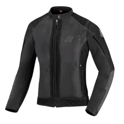 Abbildung von Bogotto Tek M wasserdichte Damen Motorrad Leder / Textiljacke, schwarz, 2XL