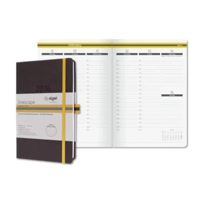 Abbildung von Sigel Wochenkalender Linescape ca. A5 EN Hardcover dunkelgrau 2026