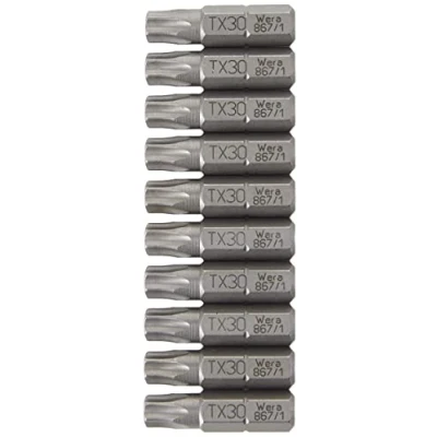 Abbildung von Wera 867/1 DIY SiS, 10 Stück(e), Torx Plus, TX30, Edelstahl, CE, GS, DVE, 25 mm