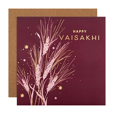Abbildung von Hallmark Vaisakhi Karte, modernes illustriertes Design