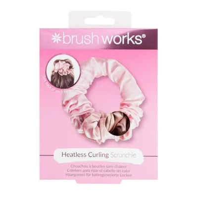 Abbildung von Brushworks Heatless Curling Scrunchie Haarstylingaccessoires, Damen, Größe: One Size, Pink &amp; beige