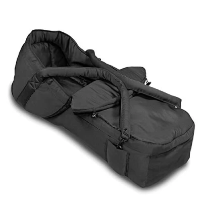 Abbildung von hauck 2in1 Soft Tragetasche &amp; Fußsack für Buggy und Geschwisterwagen, Babys ab Geburt bis 9 Monaten, Fixierbar mit 5 Punkt Gurt, Robust Pflegeleicht (Schwarz)