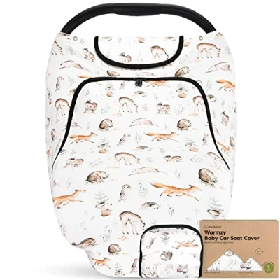Abbildung von Autositzbezug für Babys Baby Sitzbezüge Frühling, Herbst, Winter Universelle Stretch Fit Babyschale Babys, Jungen, Mädchen, Stillbezug, Weiches &amp; Atmungsaktiv Babysitzbezug (Arcadia)