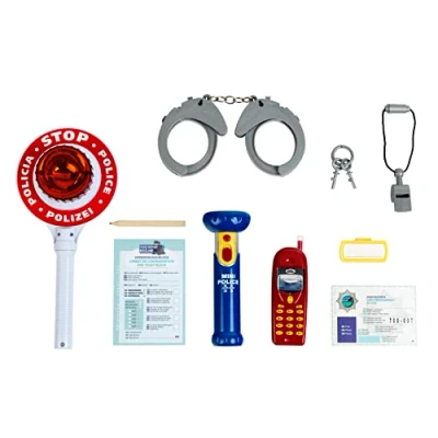 Abbildung von Theo Klein 8850 Polizei Set Besteht aus 10 Teilen Inklusive batteriebetriebener Taschenlampe und Polizeikelle mit Licht Verpackungsmaße: 40 cm x 32 4,5 Spielzeug für Kinder ab 3 Jahren