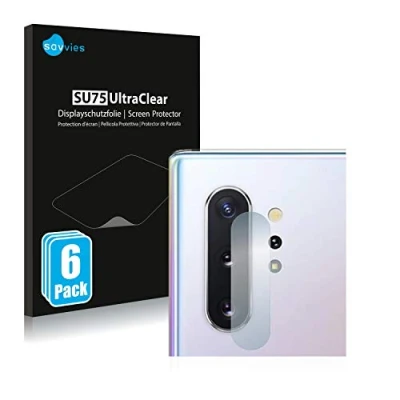 Abbildung von Savvies 6 Stück Schutzfolie für Samsung Galaxy Note 10 Plus (NUR Kameraschutz) Displayschutz Folie Ultra Transparent