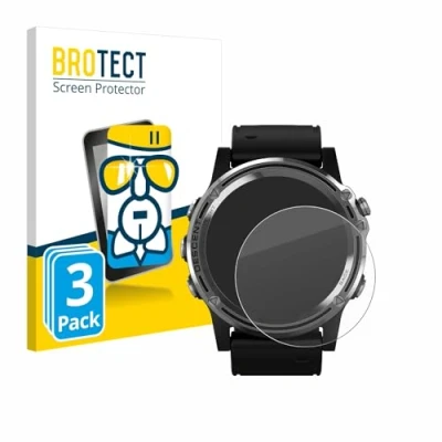 Abbildung von BROTECT Schutzglas für Garmin Descent Mk1 (3 Stück) Schutzfolie Panzer Folie Glas [Extrem Kratzfest 9H, Anti Fingerprint, Ultra Transparent]