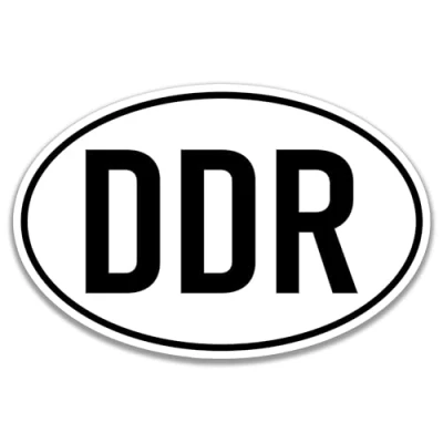 Abbildung von Dykgraaf DDR Aufkleber Länderkennzeichen Deutschland Sticker Auto Motorrad LKW Boot Anhänger Ostdeutschland Ossi Ostalgie
