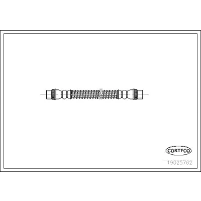 Abbildung von CORTECO 19025762 Bremsschläuche Hinterachse 250 FIAT: Punto I Schrägheck, Ulysse II, CITROËN: C8, Jumpy II Kastenwagen, Evasion, PEUGEOT: 807