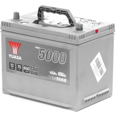Abbildung von Yuasa YBX5068 Hochleistungs Akku, 12 V, 75 Ah, 640 A, silberfarben