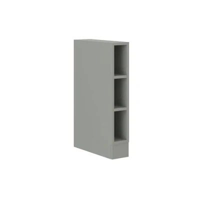 Abbildung von Küchen Preisbombe Unterschrank Regal 15 cm Bianca Grey Rose Grau Küchenzeile Küchenblock