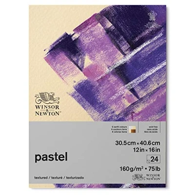 Abbildung von Winsor &amp; Newton 6660770 Pastellpapier im Block mit Erdfarben 24 Blatt 30,5 x 40,6cm , 160g/m², FSC, Säurefrei, ohne optische Aufheller, archivierbare Qualität, stabil und Alterungsbeständig