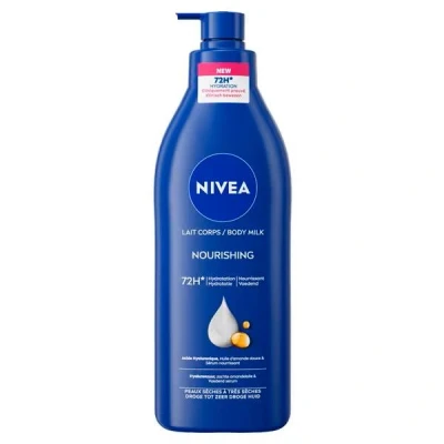 Abbildung von Nivea Body Milk mit Pumpe Nourishing trockene bis sehr Haut 400ml