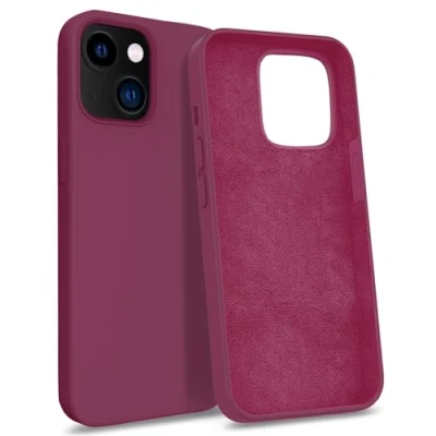Abbildung von MyGadget Hülle kompatibel mit iPhone 13 Gummierte Handyhülle [ 3 Layer Struktur ] Schutzhülle Soft Inlay &amp; Hardcase Cover außen Bordeaux