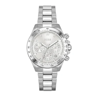 Abbildung von BOSS Multi Zifferblatt Quarz Uhr für Damen mit Silbernes Edelstahlarmband 1502616