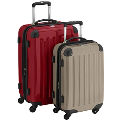 Abbildung von HAUPTSTADTKOFFER Alex 2er Koffer Set Hartschale glänzend, 65 cm + 55 cm, 74 Liter 42 Liter, Rot Champagner