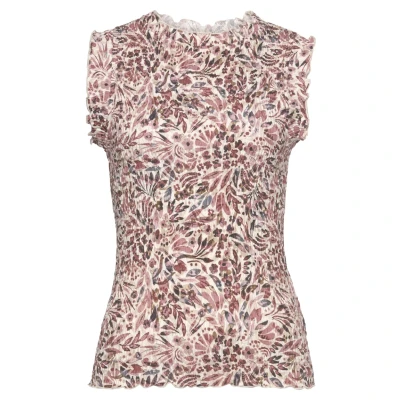 Abbildung von Vivance Top, Damen, Größe: 34, Creme mauve bedruckt