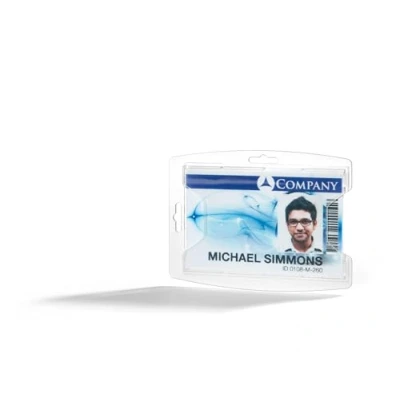 Abbildung von Durable Ausweishalter reXycle® für 1 Karte, Kartenhalter aus 70% recyceltem PP, 10 Stück, transparent, 895119
